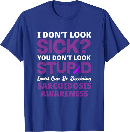 Funny Sarcoidosis Warrior Sarcoidosis Awareness T-Shirt - T-Shirt | Royal