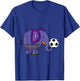 SmileteesAnim Funny Blue Elephant Playing Soccer T-Shirt - T-Shirt | Royal