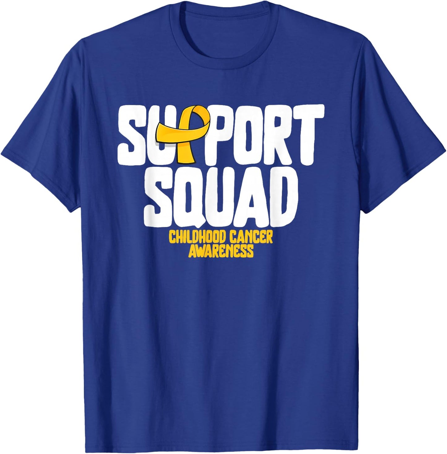 Childhood Cancer Support Squad Childhood Cancer Awareness T-Shirt - T-Shirt | Royal