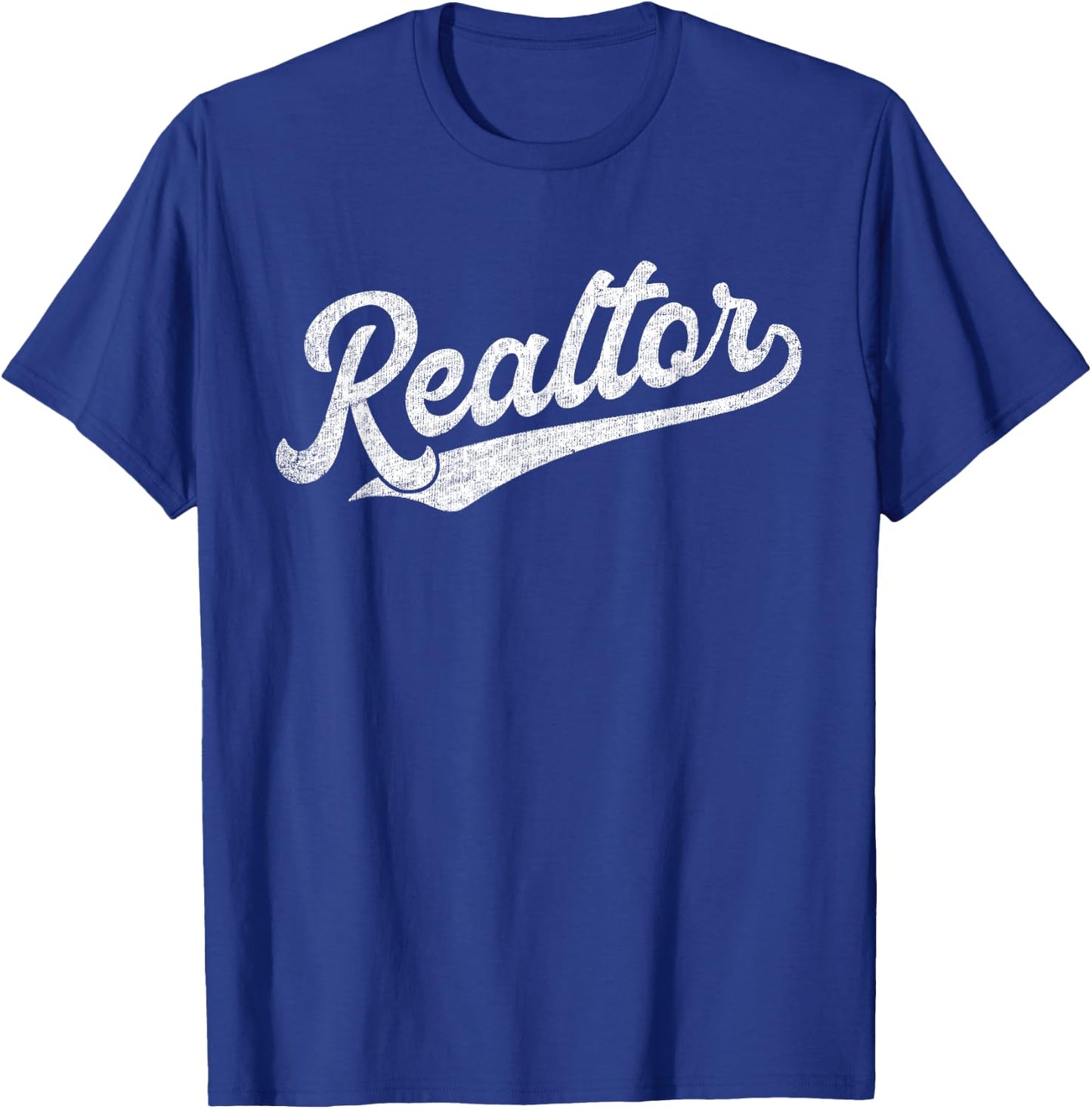 Realtor Real Estate Agent Funny Retro Vintage Men Women Gift T-Shirt - T-Shirt | Royal