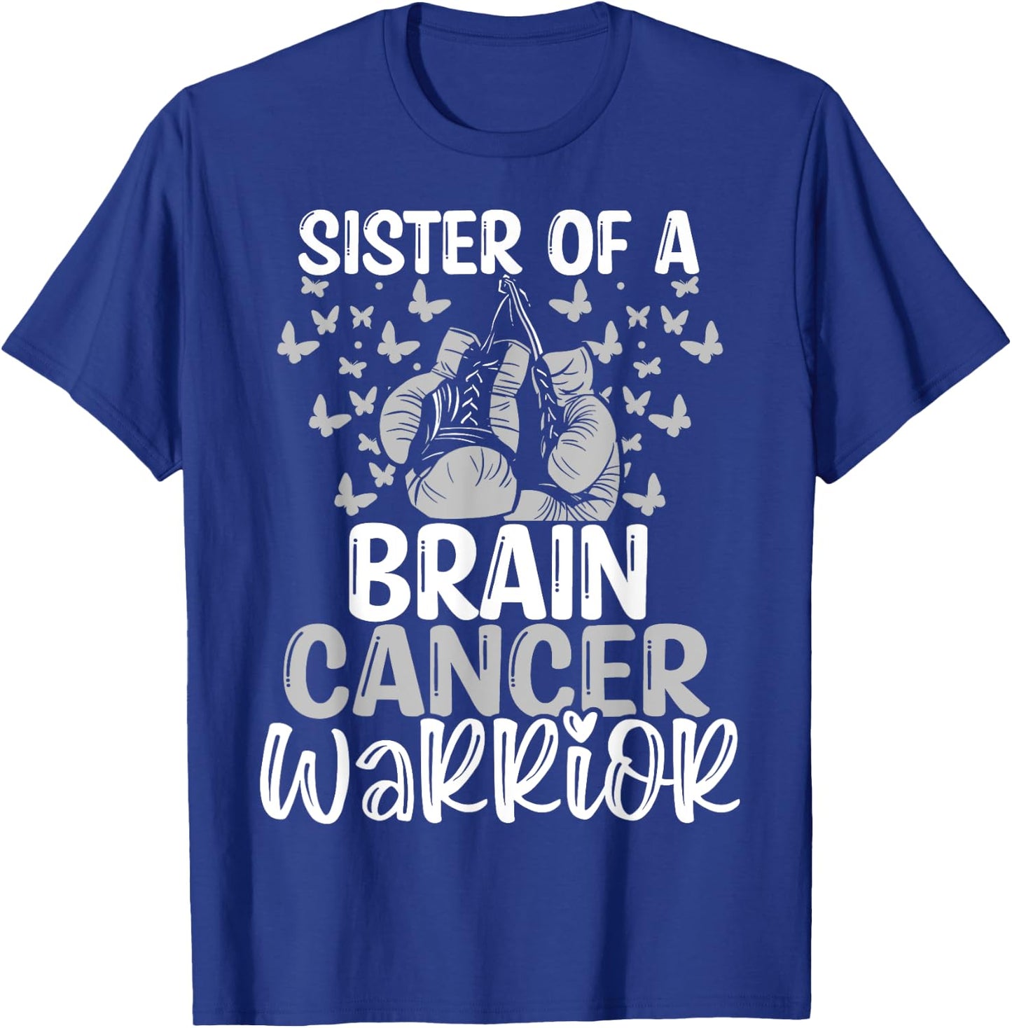 Brain Tumor Awareness Glioblastoma Sister Twins Sibling T-Shirt - T-Shirt | Royal