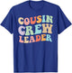 Cousin Crew Leader Retro Graphic – Fun Cousin Group Design T-Shirt - T-Shirt | Royal
