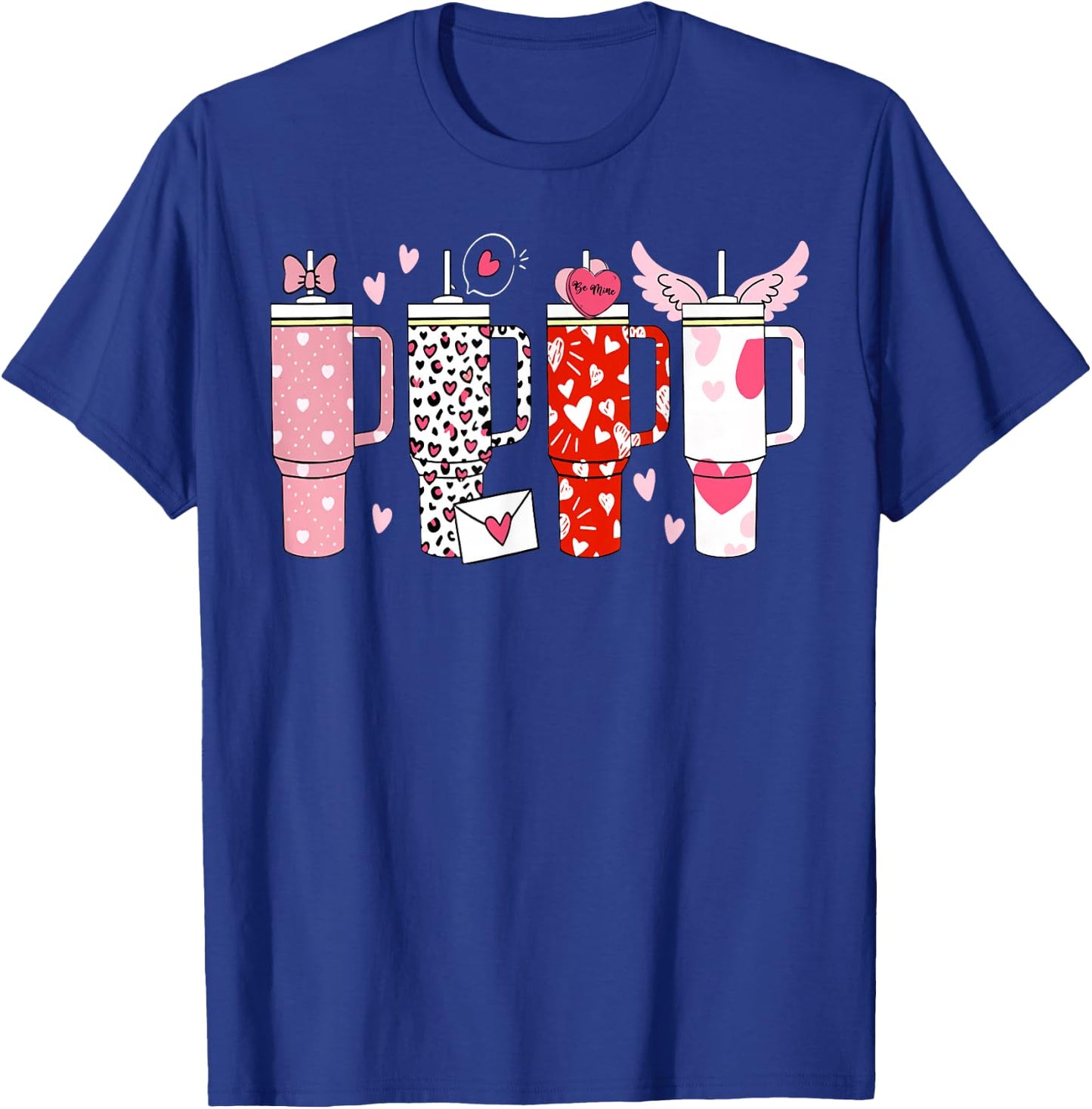 Retro Valentines Candy Heart Tumbler Inspired Girls T-Shirt - T-Shirt | Royal
