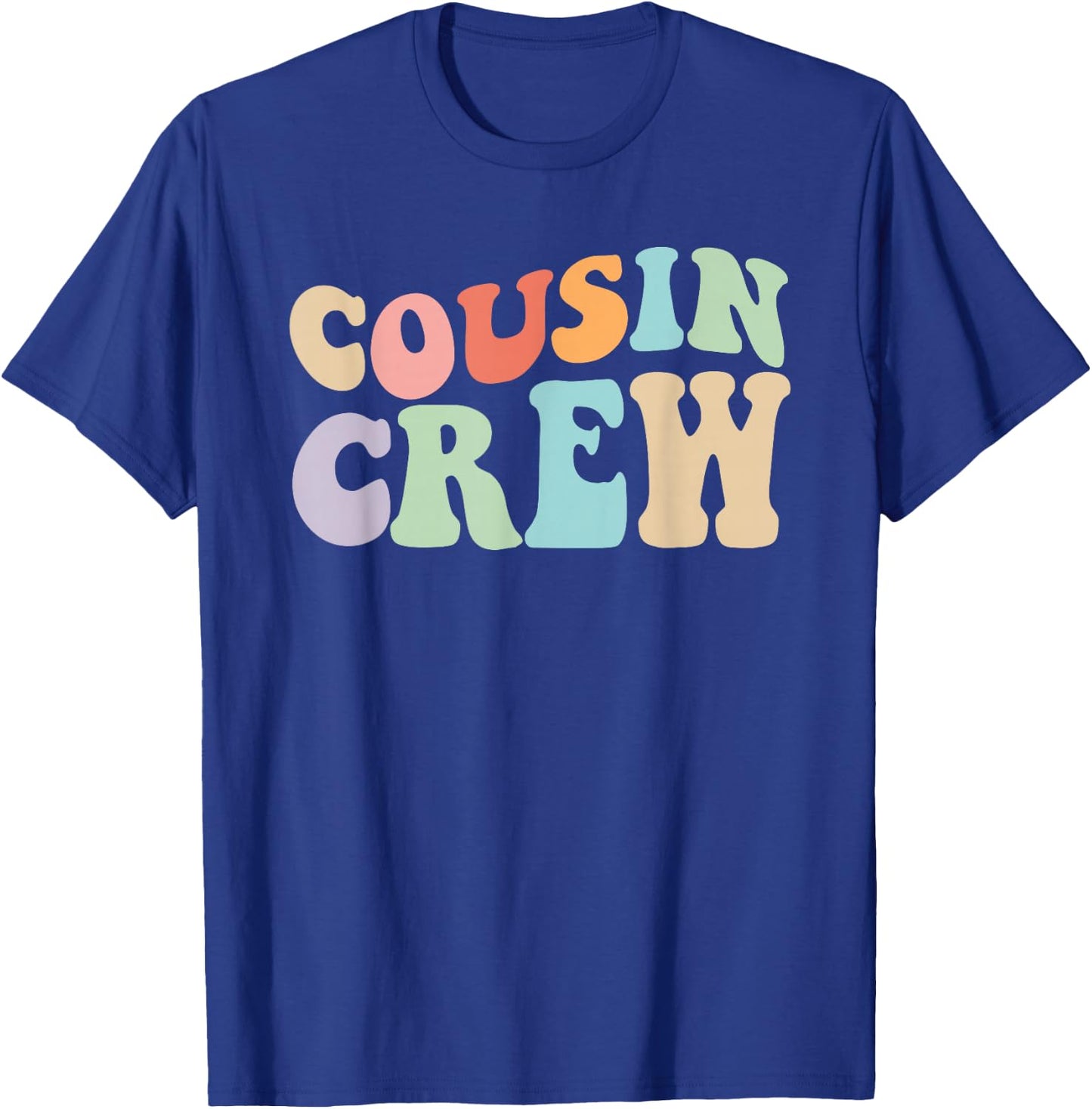 Vintage Cousin Crew : Classic Fit, , Short Sleeve for Casual Trips & Vacations T-Shirt - T-Shirt | Royal