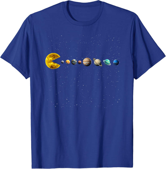 Funny Solar System - Astronauts Space Video Games T-Shirt - T-Shirt | Royal