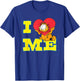 Garfield I Heart Me Funny Block Letters Love Cat Cartoon T-Shirt - T-Shirt | Royal