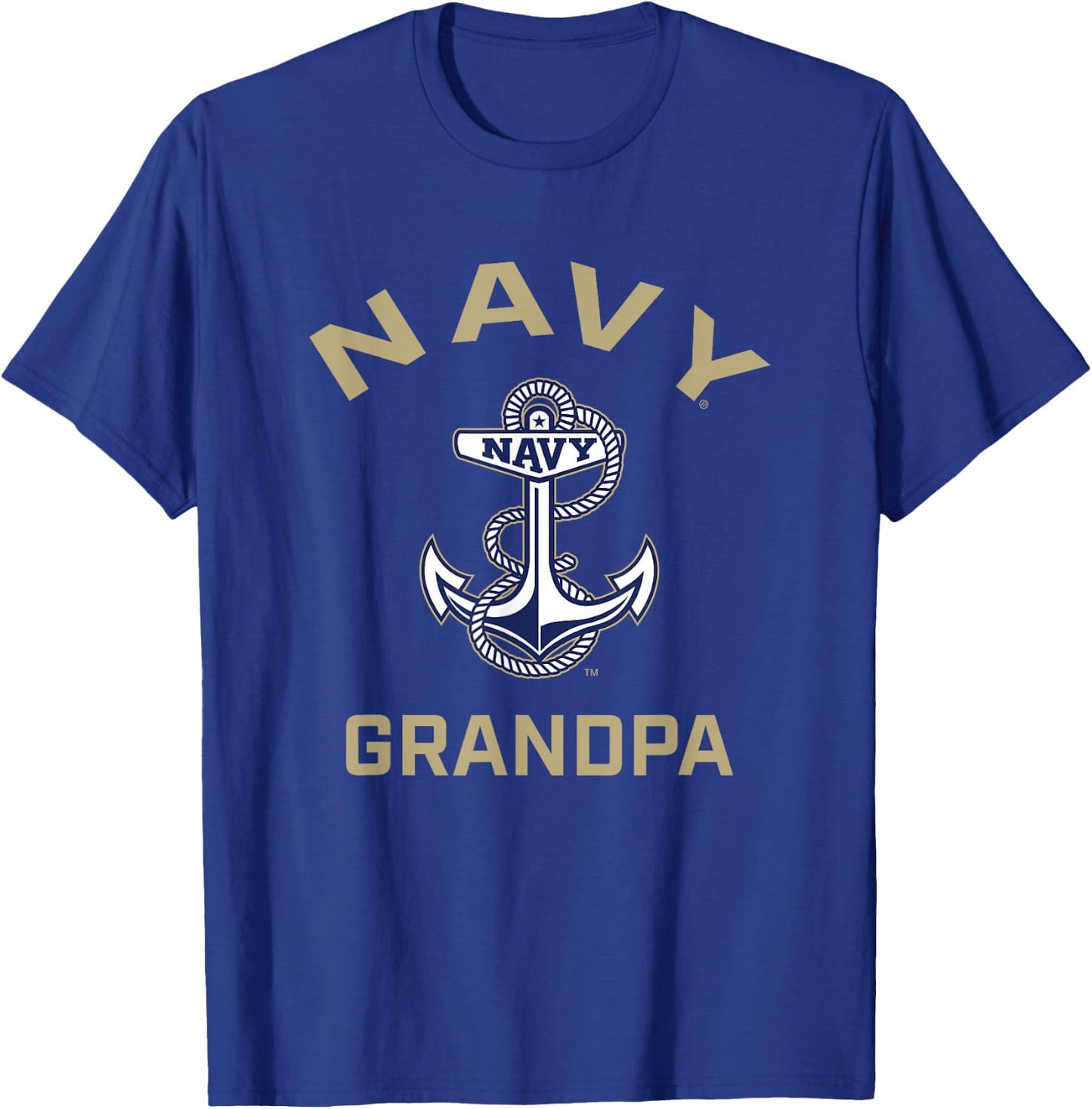 US Naval Academy Navy Midshipmen Arched Grandpa T-Shirt - T-Shirt | Royal