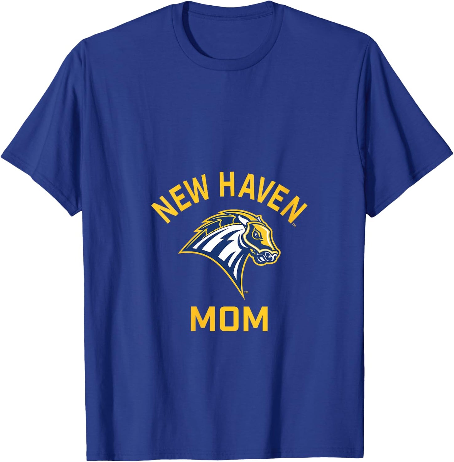 University of New Haven UNH Chargers Arched Mom V-Neck T-Shirt - T-Shirt | Royal