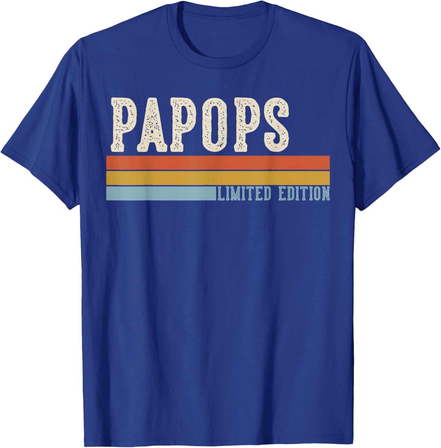 PAPOPS Vintage Grandpa Retro Fathers Day T-Shirt - T-Shirt | Royal