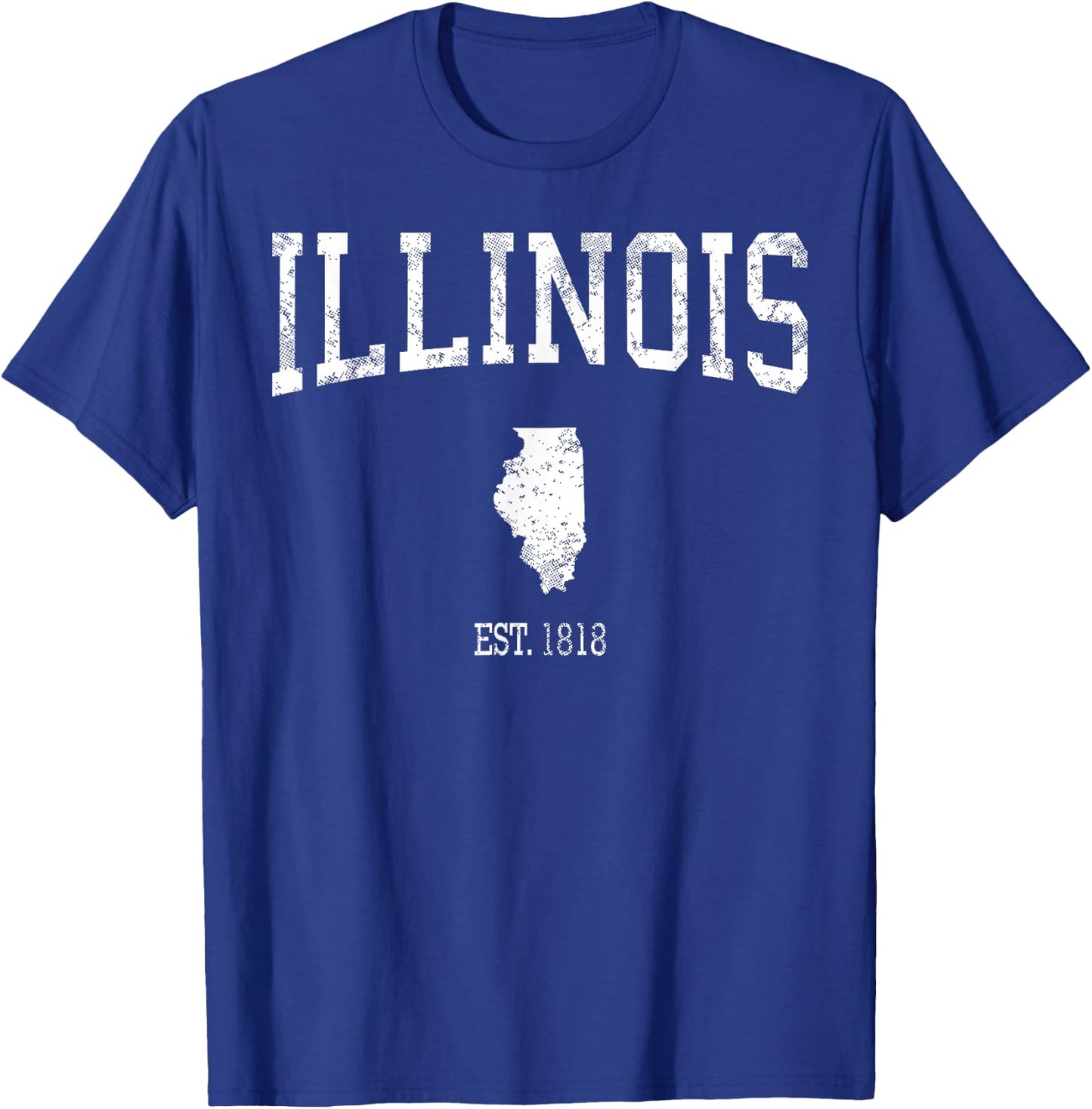 Illinois Vintage Sports Design IL T-Shirt - T-Shirt | Royal