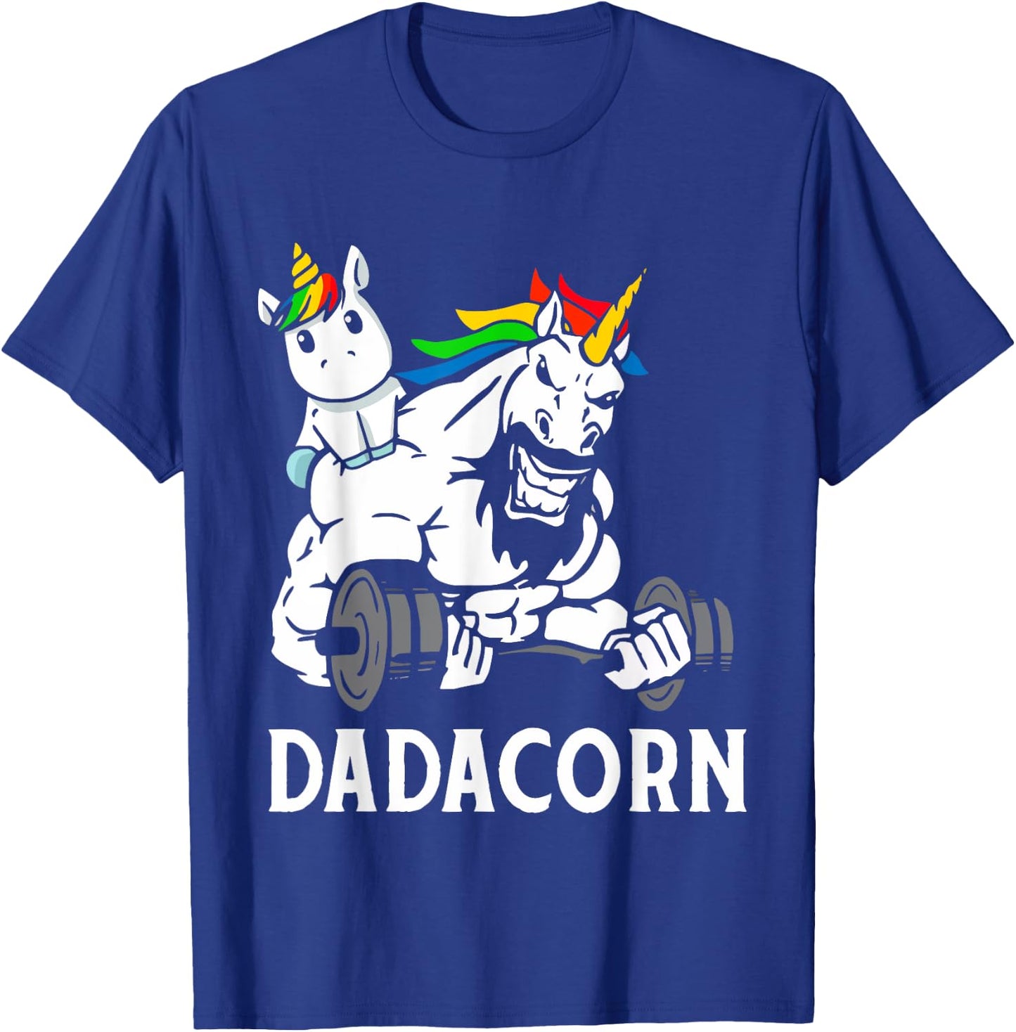 Fathers Day Gift Unicorn Dad Shirt Funny Dadacorn Men T-Shirt - T-Shirt | Royal