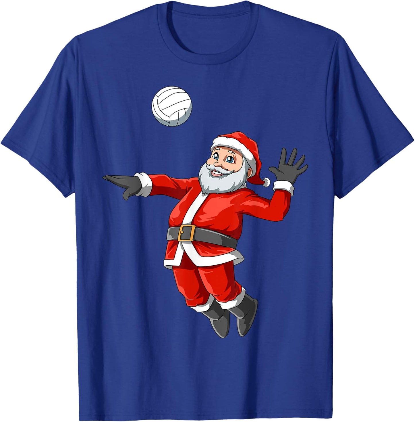 Santa Volleyball Christmas Santa Playing Volleyball Santa T-Shirt - T-Shirt | Royal