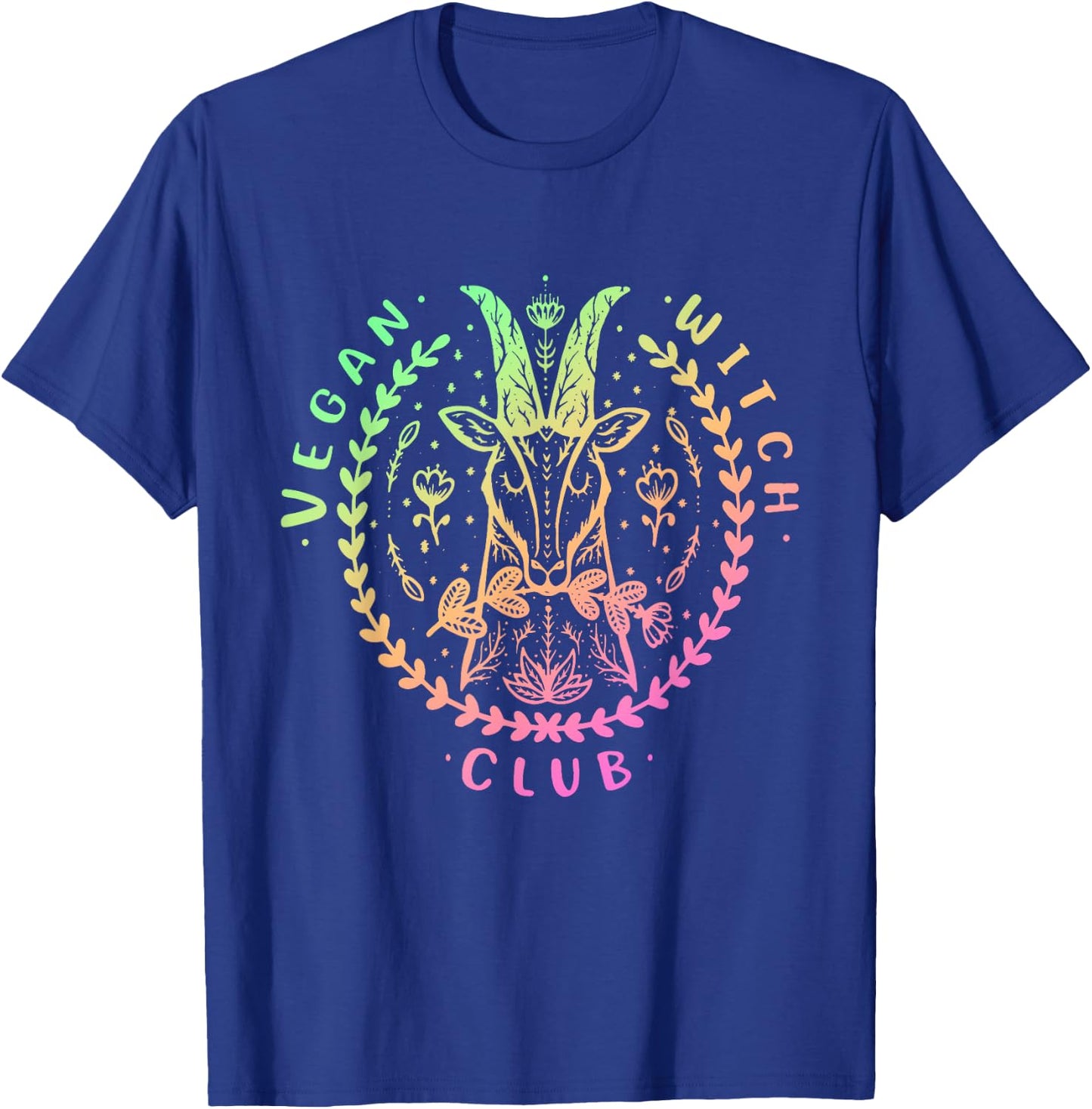 Vegan Witch Club Goat Design T-Shirt - T-Shirt | Royal