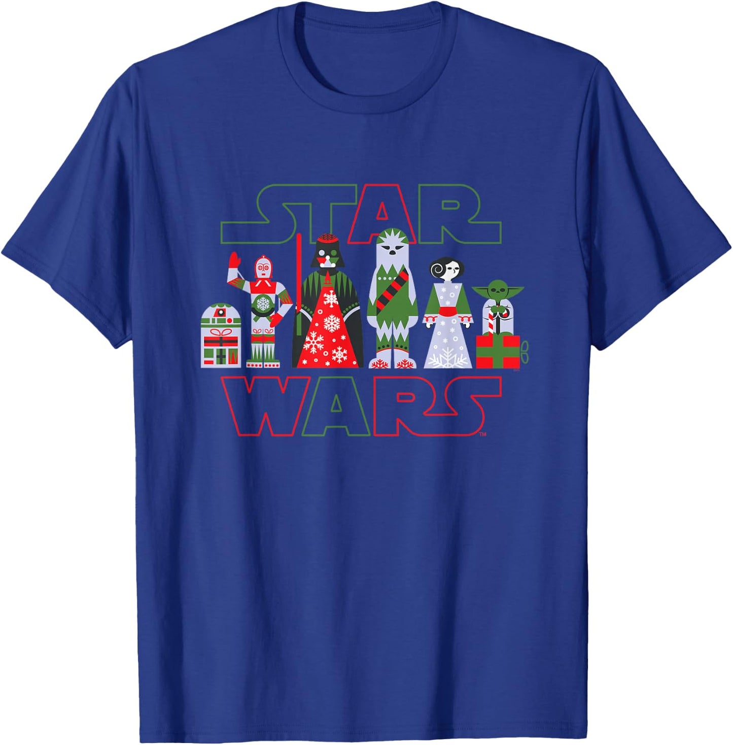 Star Wars Holiday Galactically Festive Christmas Logo T-Shirt - T-Shirt | Royal