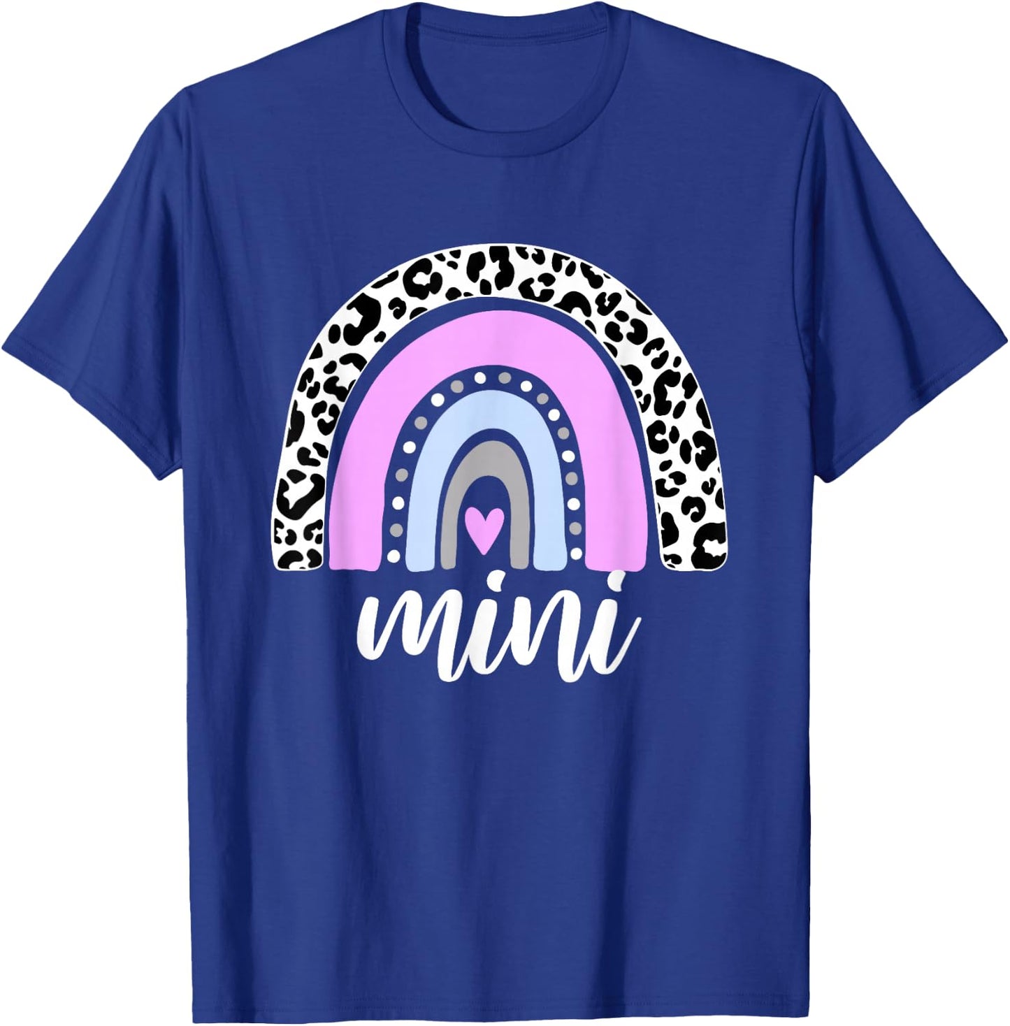 Mini Rainbow Leopard Mum Blessed Mum & Mini Matching T-Shirt - T-Shirt | Royal
