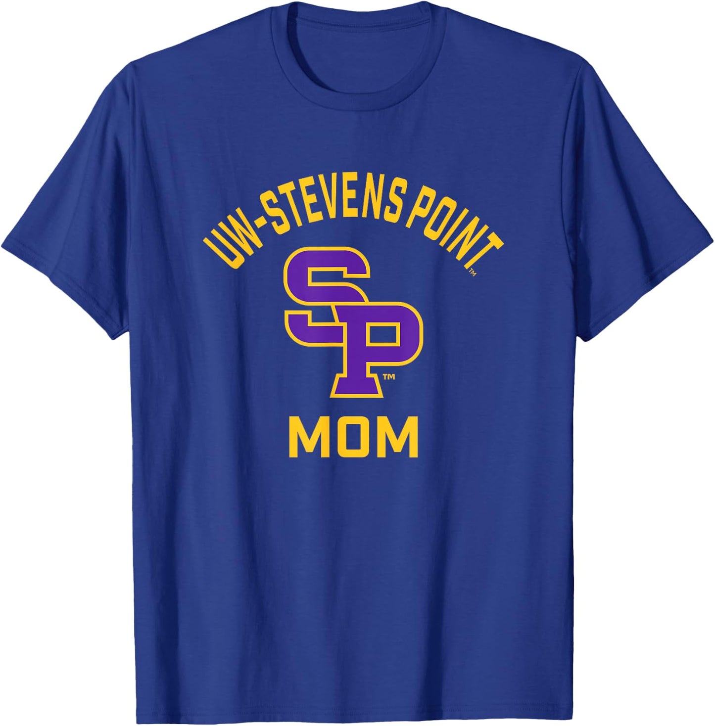 UW Stevens Point Pointers Arched Mom T-Shirt - T-Shirt | Royal