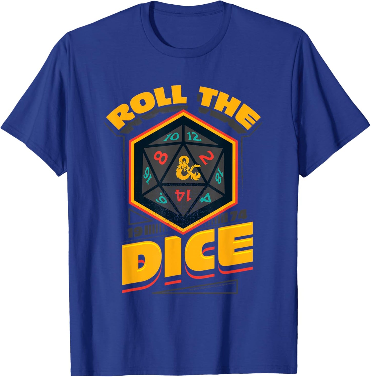 Dungeons & Dragons 1974 Roll The Dice T-Shirt - T-Shirt | Royal