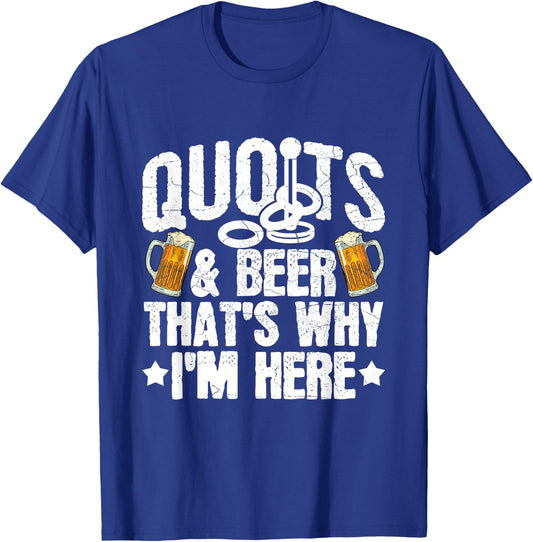 Quoits Athletics and Quoits Quote Design for a Quoits lover T-Shirt - T-Shirt | Royal