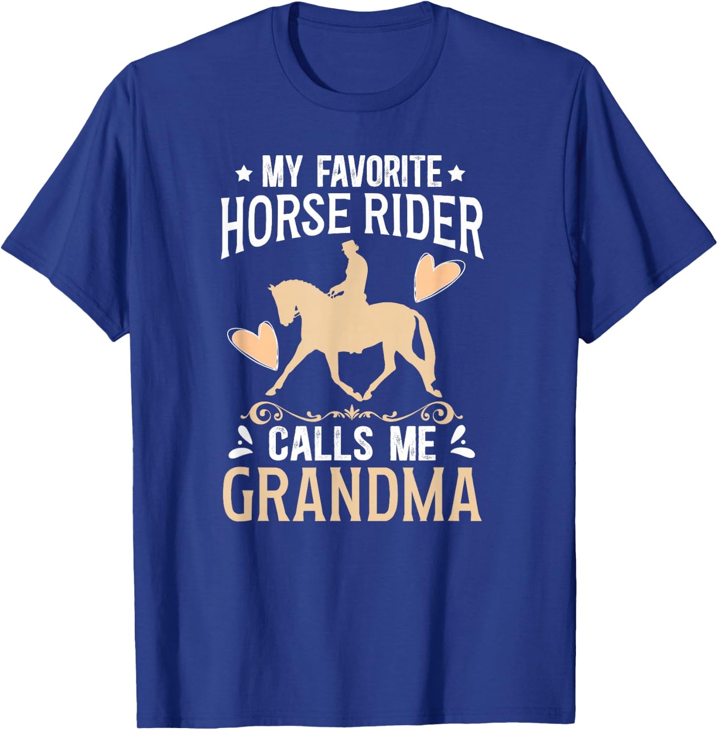 Horse Show Grandma Proud Equestrian Grandmother T-Shirt - T-Shirt | Royal