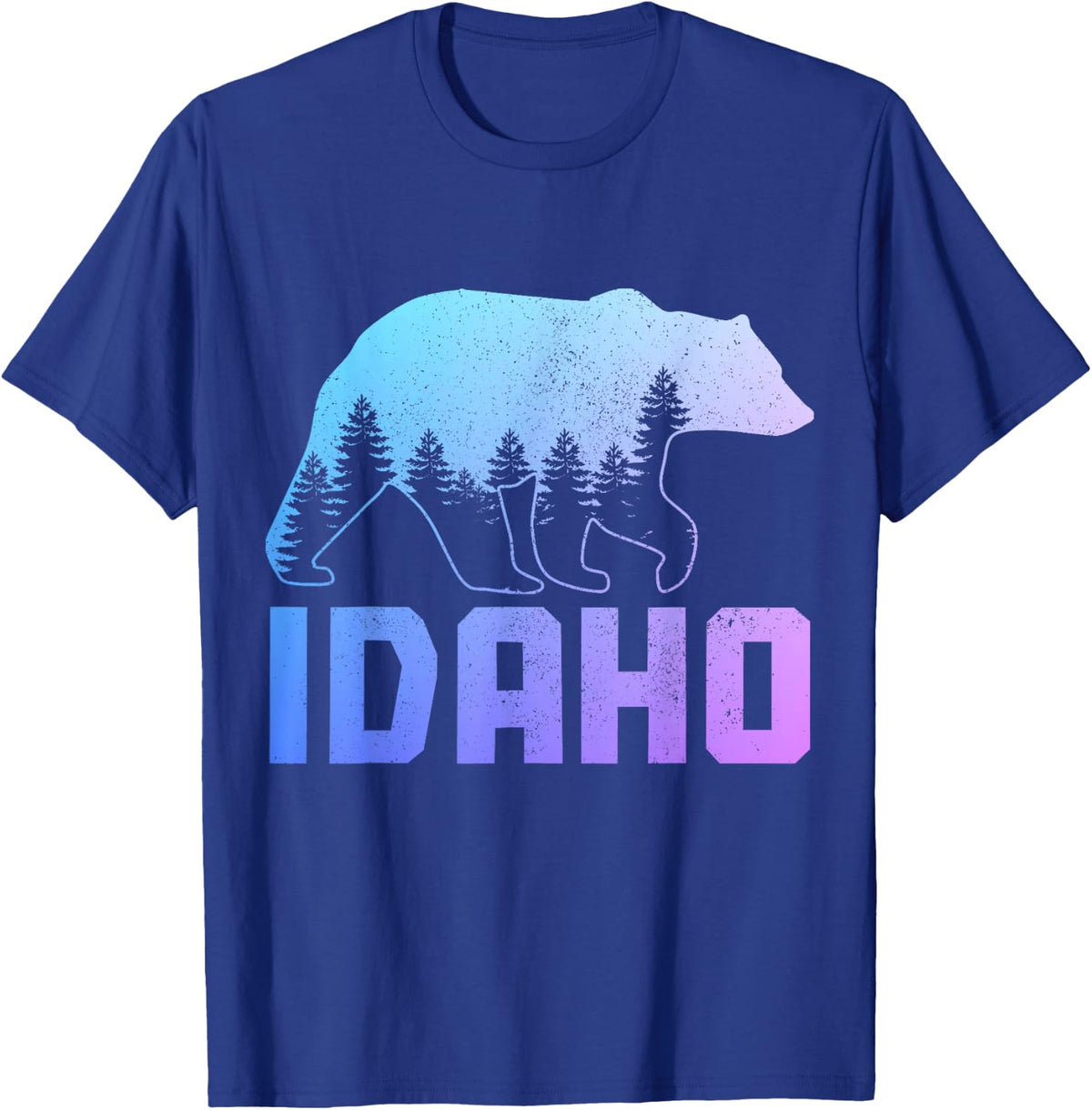 Idaho Bear Grizzly Pride Outdoor Hiking Nature Vintage T-Shirt - T-Shirt | Royal