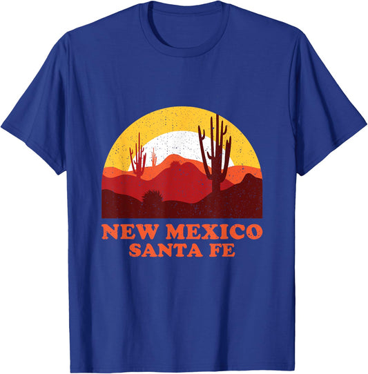 Vintage New Mexico Desert Santa Fe Sunset Travel Souvenir T-Shirt - T-Shirt | Royal
