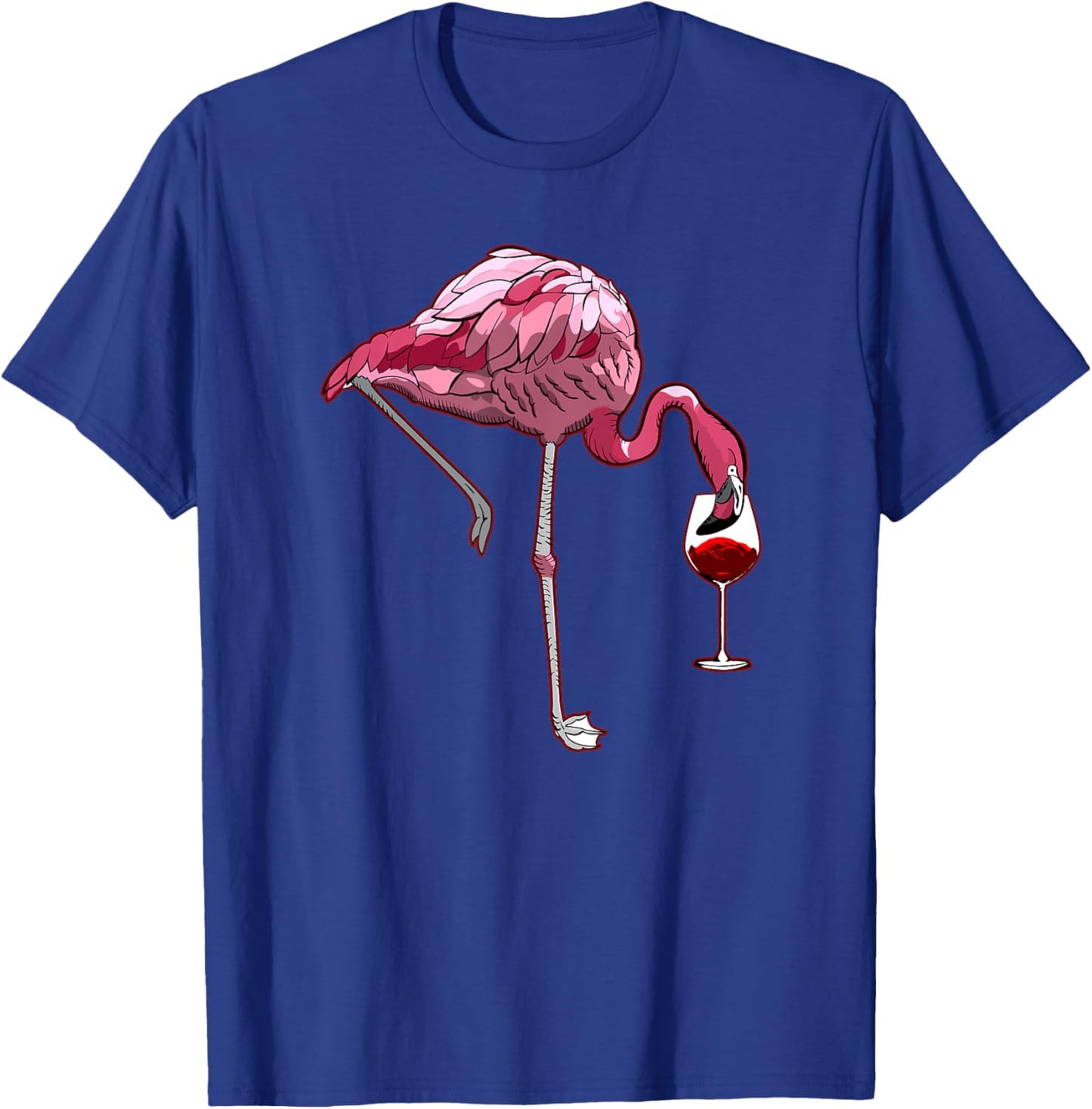 Flamingo Wine Tasting Humor Drinking T-Shirt - T-Shirt | Royal