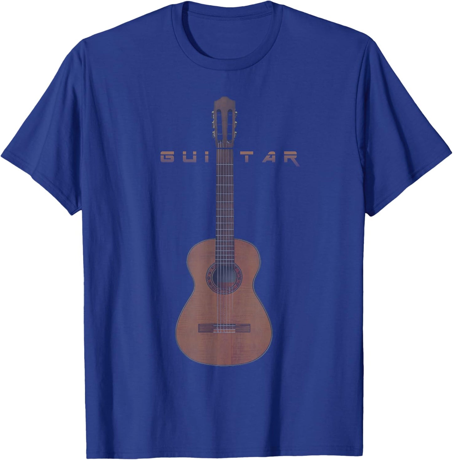 Acoustic Guitar, Guitarist, Guitar Player, Guitar Art Lover T-Shirt - T-Shirt | Royal