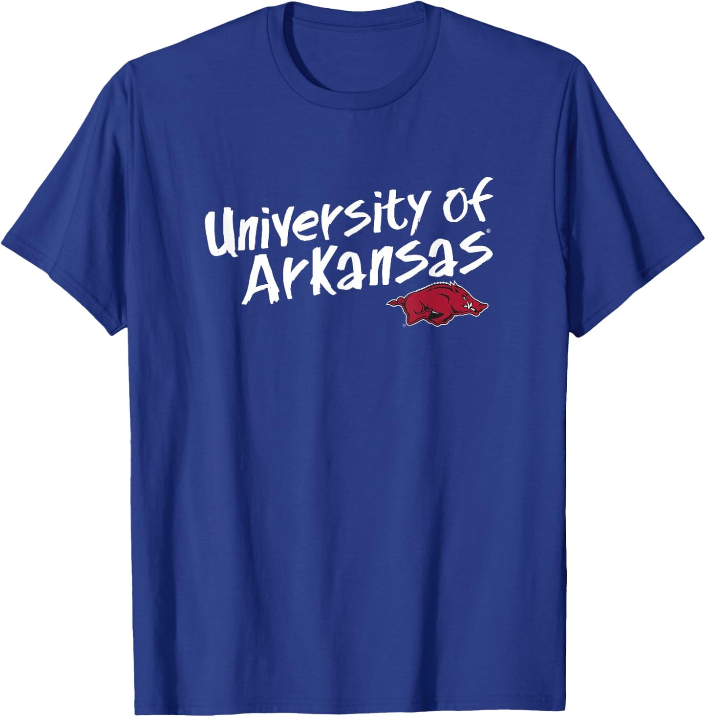 University of Arkansas Razorbacks Written Text T-Shirt - T-Shirt | Royal