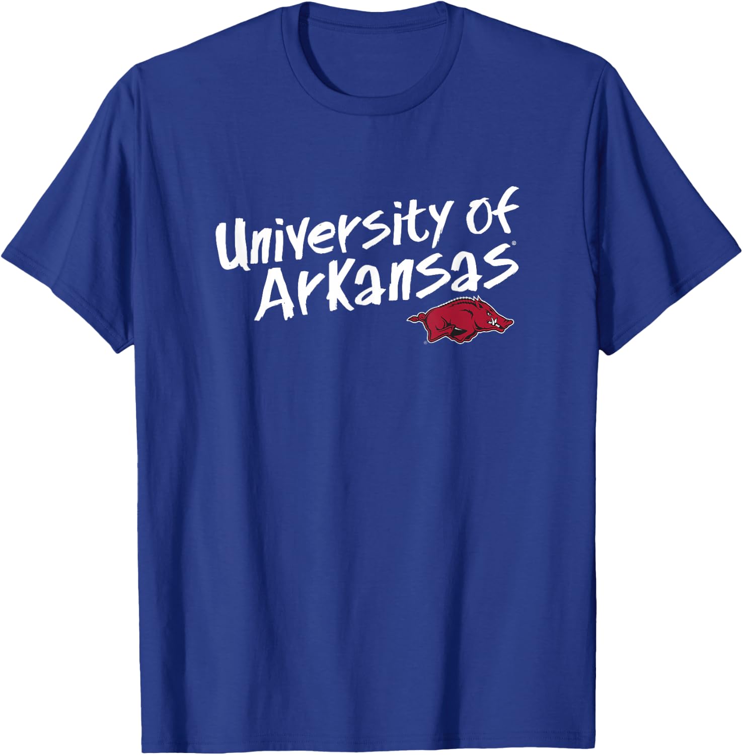University of Arkansas Razorbacks Written Text T-Shirt - T-Shirt | Royal