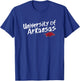 University of Arkansas Razorbacks Written Text T-Shirt - T-Shirt | Royal