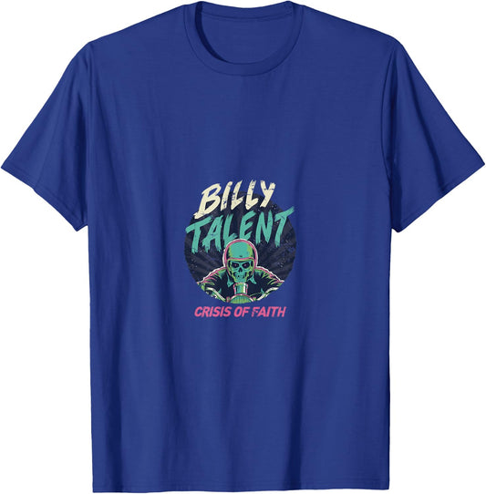 Billy Talent Crisis of Faith Circle Rider - Men's -Adults Black Cotton 60% Polyester 40% Classic Fit Short Sleeve - Small T-Shirt - T-Shirt | Royal