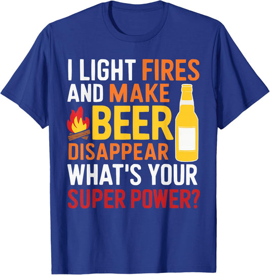 Firepit Outdoor Camp Fire Pit Camping Campfire T-Shirt - T-Shirt | Royal