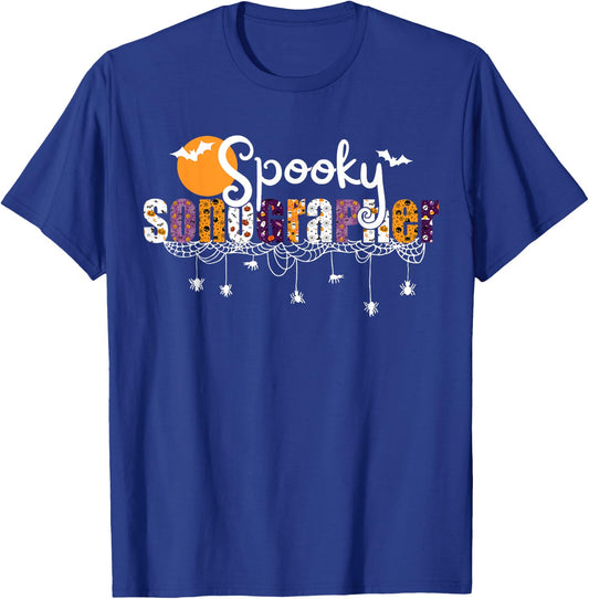 Retro Spooky Sonographer Halloween Ultrasound Technologist T-Shirt - T-Shirt | Royal