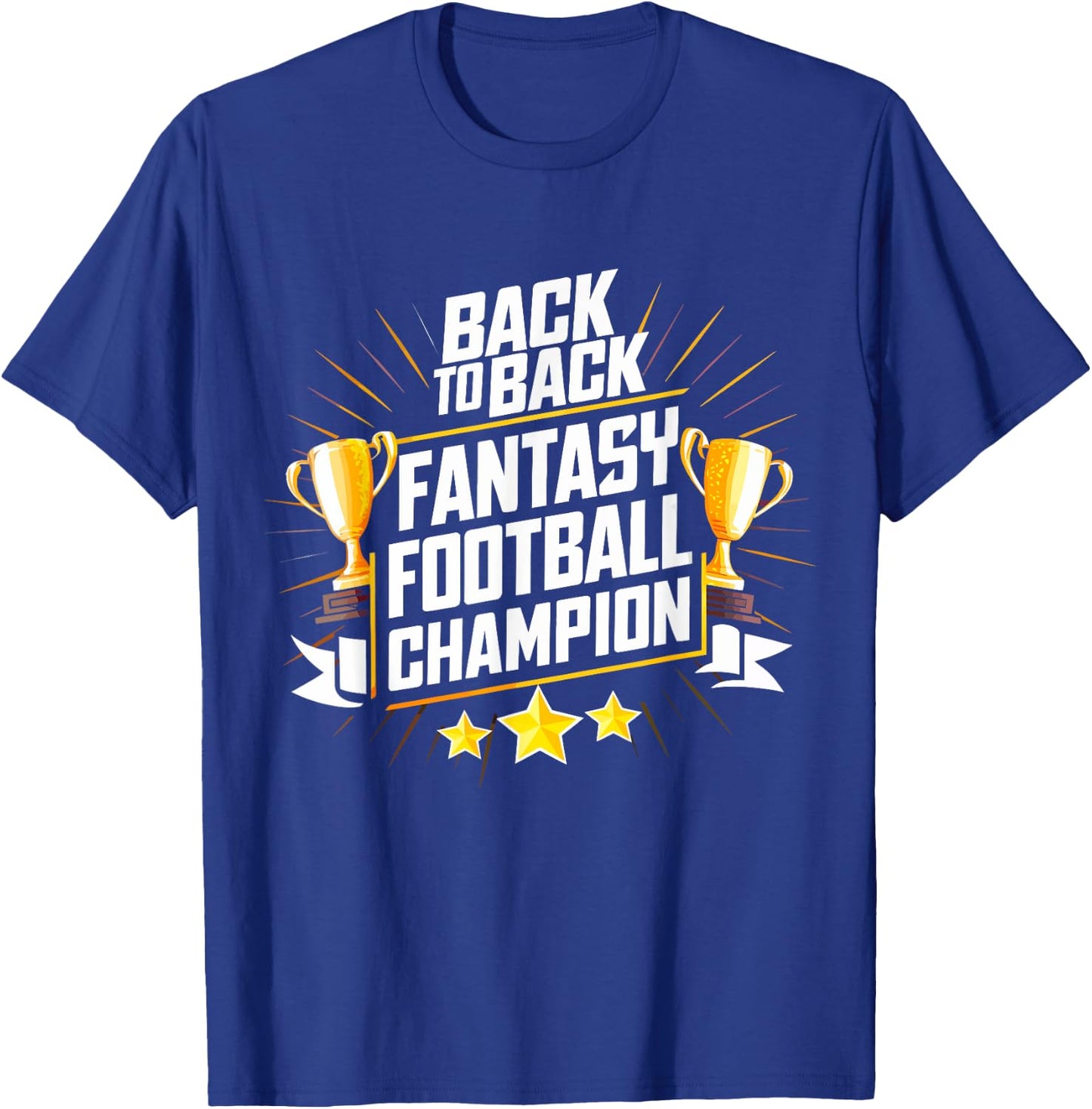Back to Back Champion Fantasy Football Draft Party Kit T-Shirt - T-Shirt | Royal