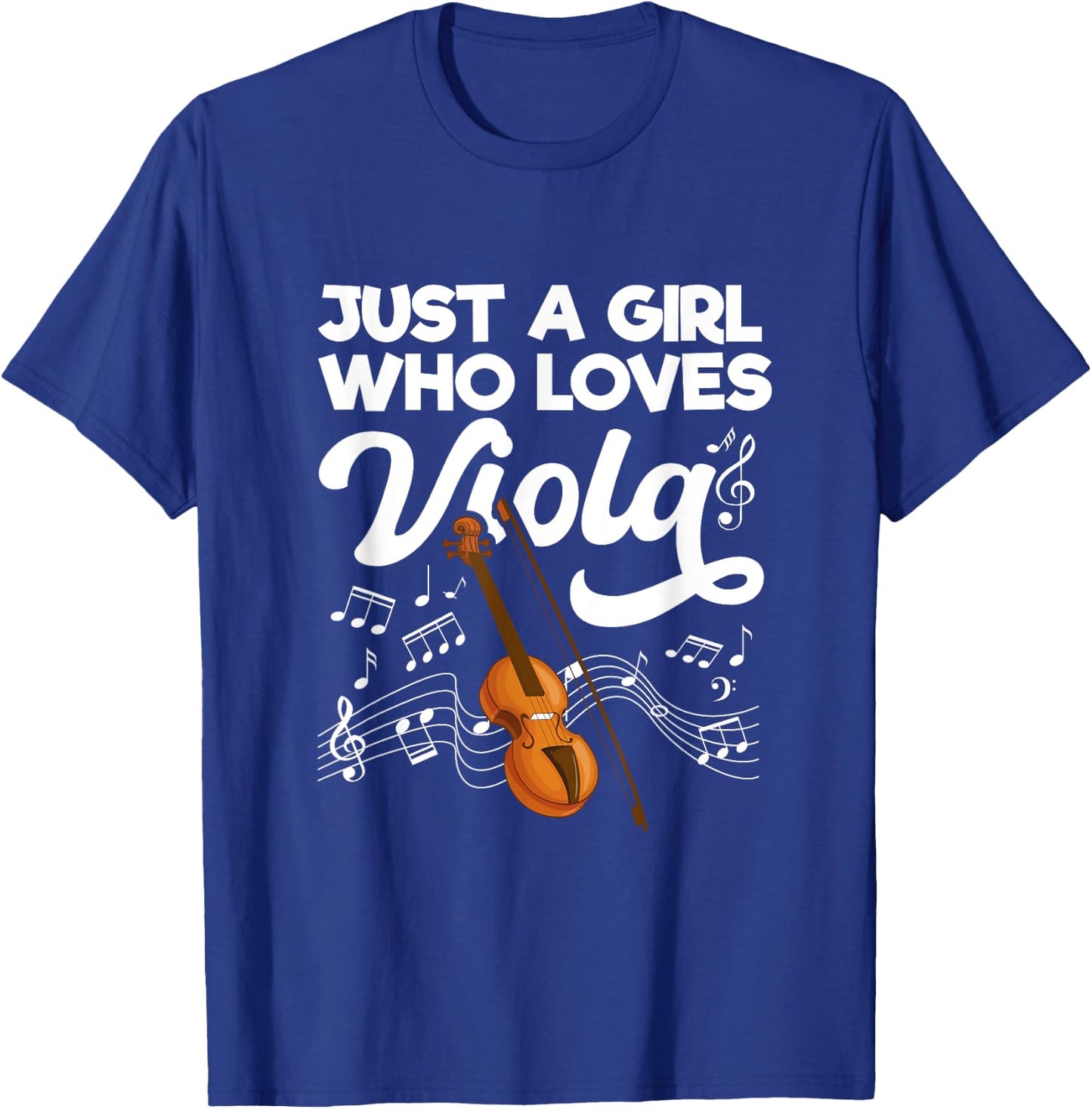 Just A Girl Who Loves Viola Musical Instrument Player Music T-Shirt - T-Shirt | Royal