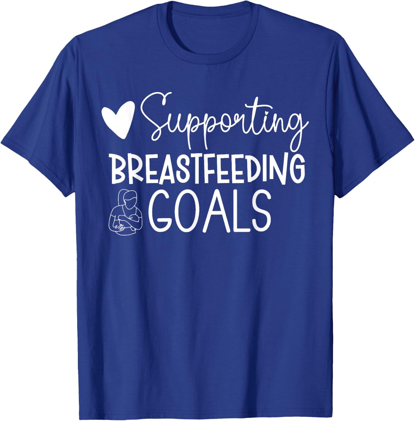 Retro Supporting Breastfeeding Goals IBCLC Crew T-Shirt - T-Shirt | Royal