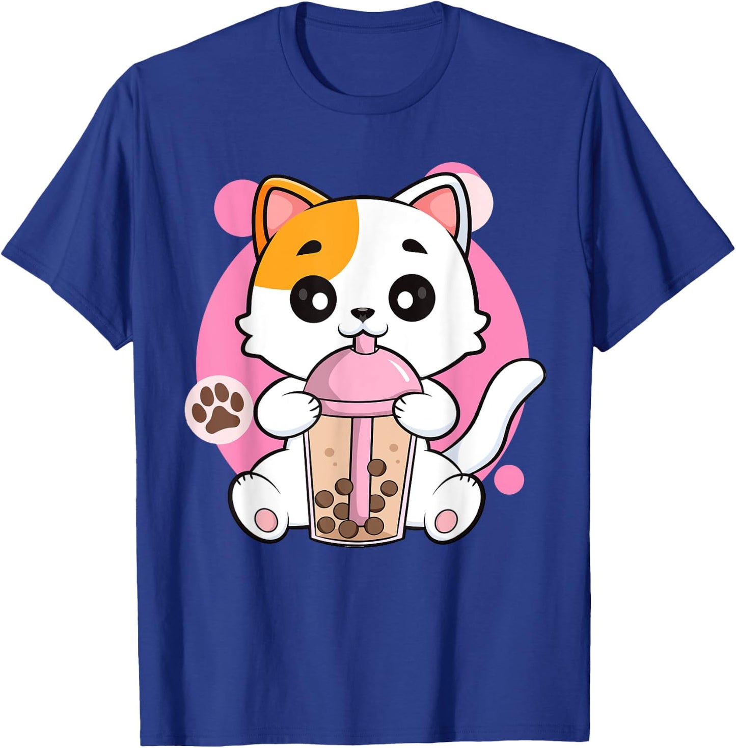 Cute Cat Shirt Boba Tea Anime Japanese Kids Teen Girl Kawaii T-Shirt - T-Shirt | Royal