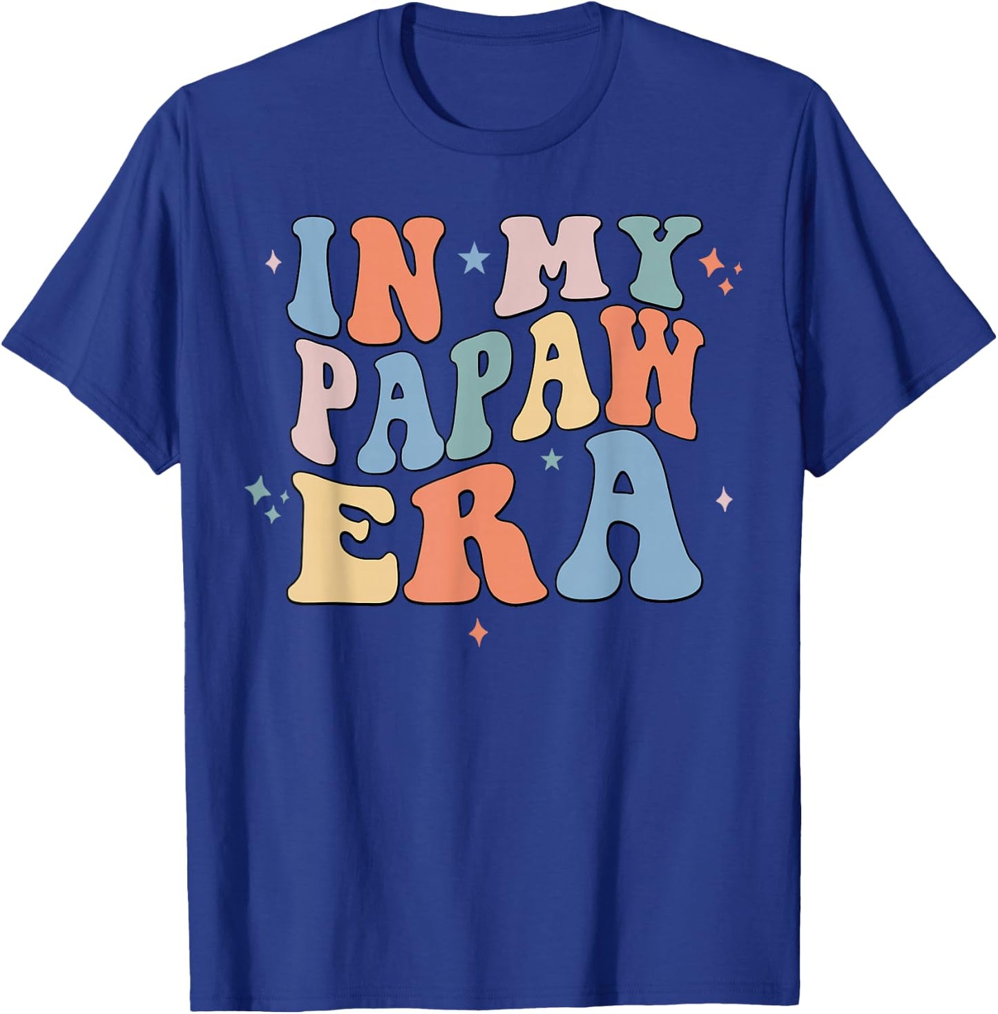 In My Papaw Era Retro Groovy Father's Day T-Shirt - T-Shirt | Royal