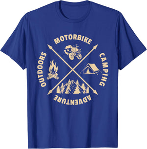 Adventure Rider Motorcycle Camping Dual Sport T-Shirt - T-Shirt | Royal