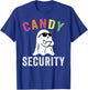 Halloween Costume Halloween Candy Security Funny Ghost T-Shirt - T-Shirt | Royal
