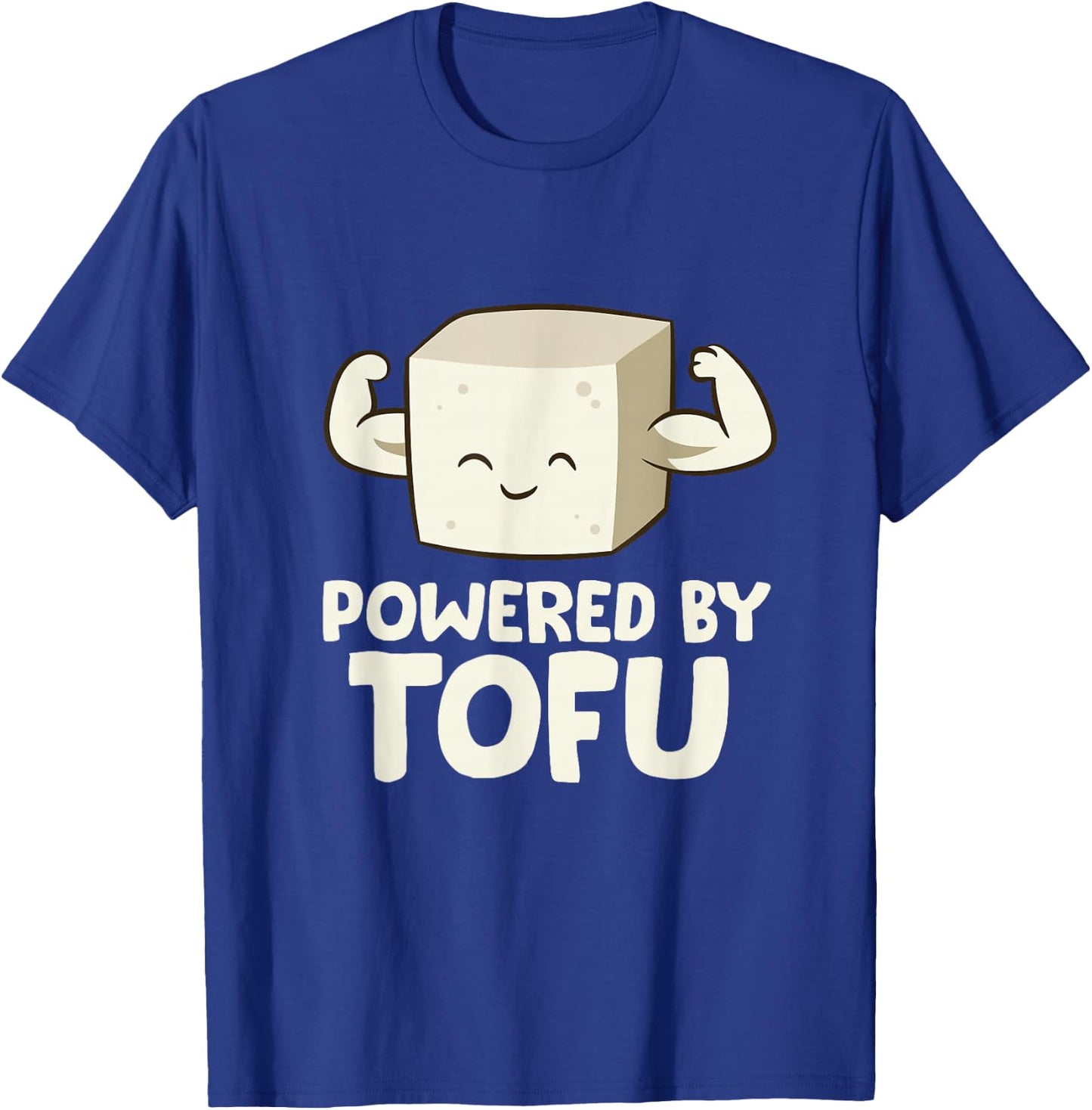 Vegan Vegetarian Love Tofu Powered By Tofu T-Shirt - T-Shirt | Royal