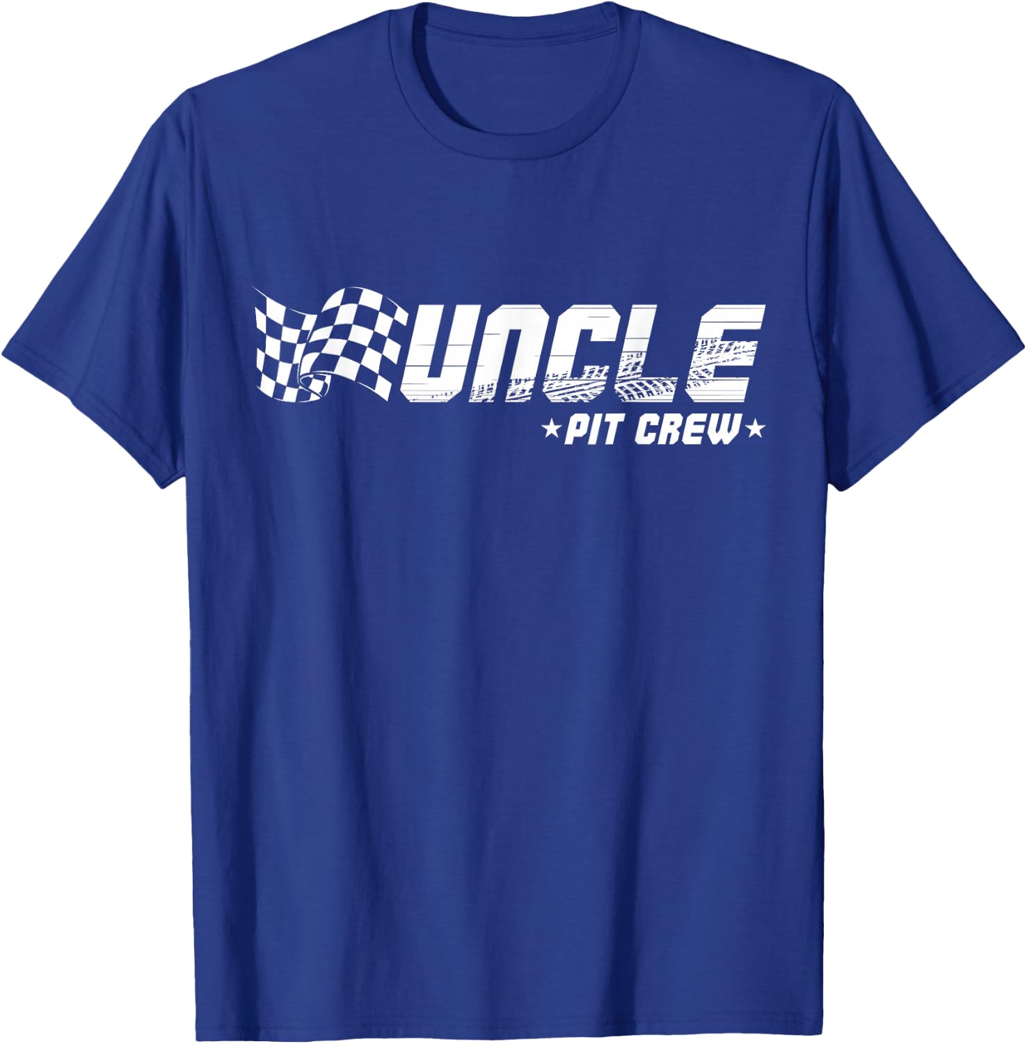 Uncle Pit Crew Race Car Birthday Family Racing T-Shirt - T-Shirt | Royal