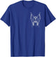 Proud Doberman Head in Drawing Style on Chest T-Shirt - T-Shirt | Royal
