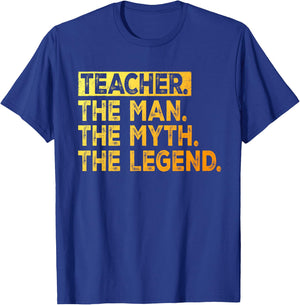 Teacher The Man The Myth The Legend School Teacher T-Shirt - T-Shirt | Royal
