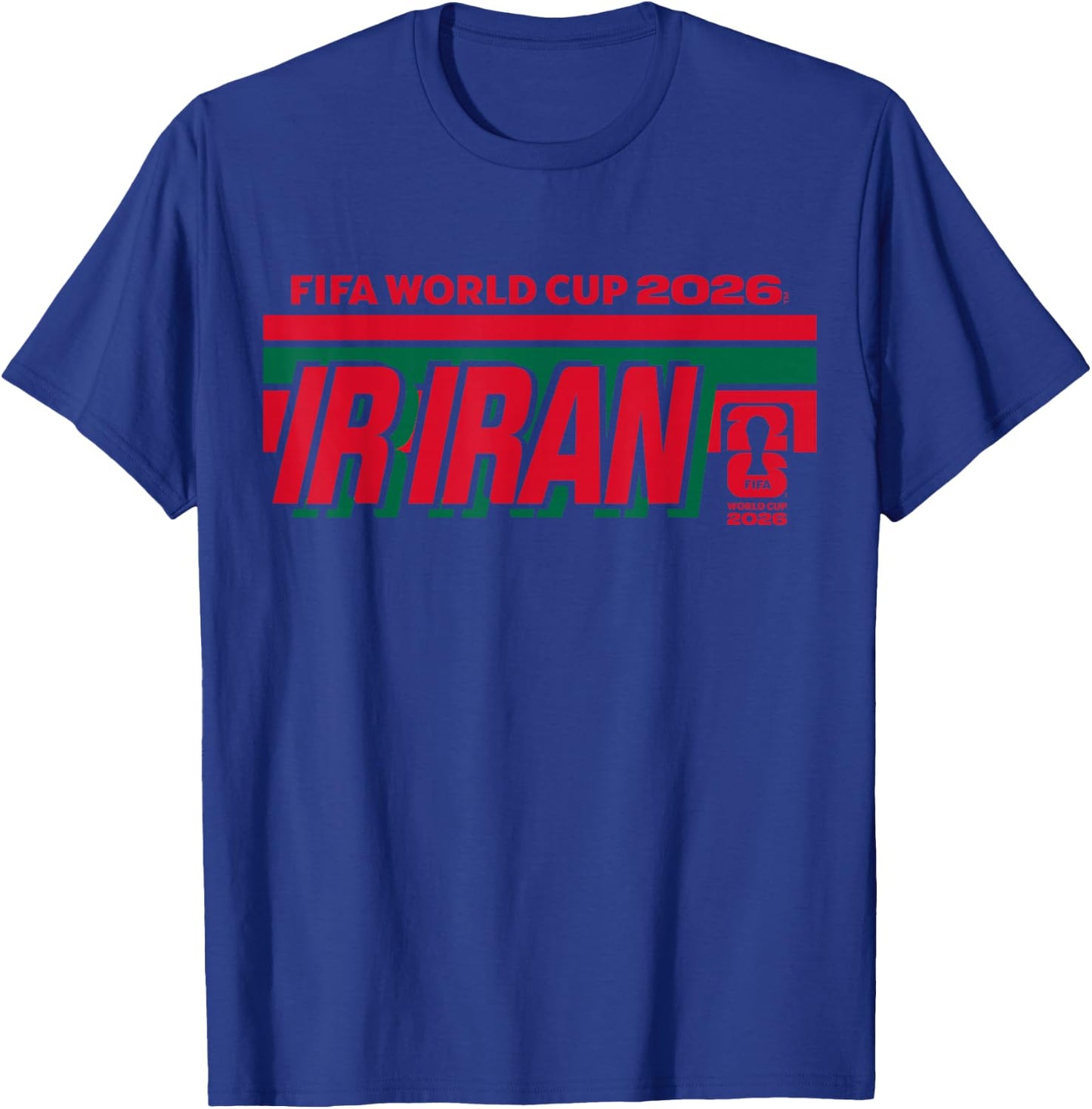FIFA World CUP26 IR Iran Stack Banner T-Shirt - T-Shirt | Royal