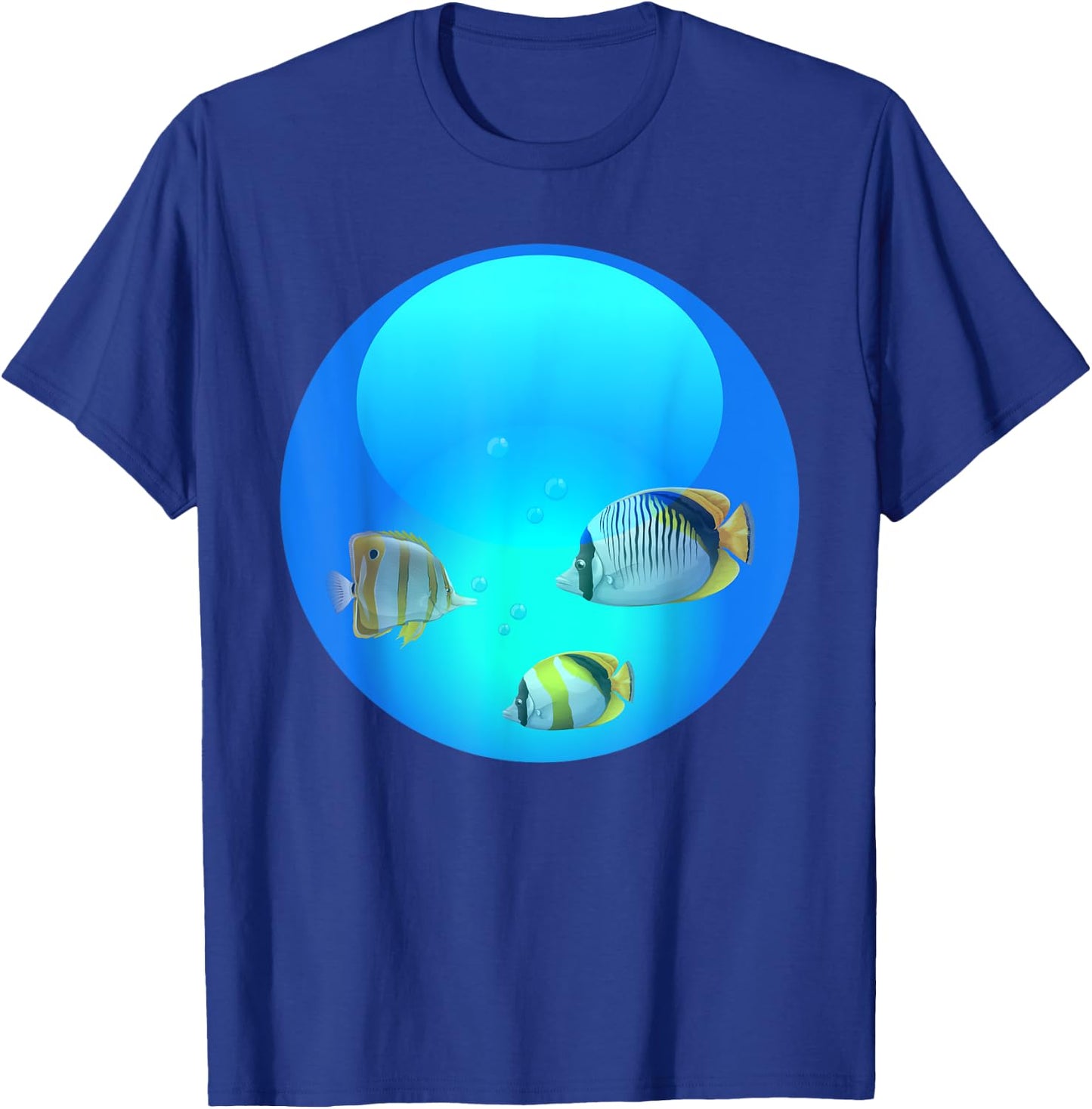 Frutiger Aero Aesthetic Tech Orb Fishes T-Shirt - T-Shirt | Royal