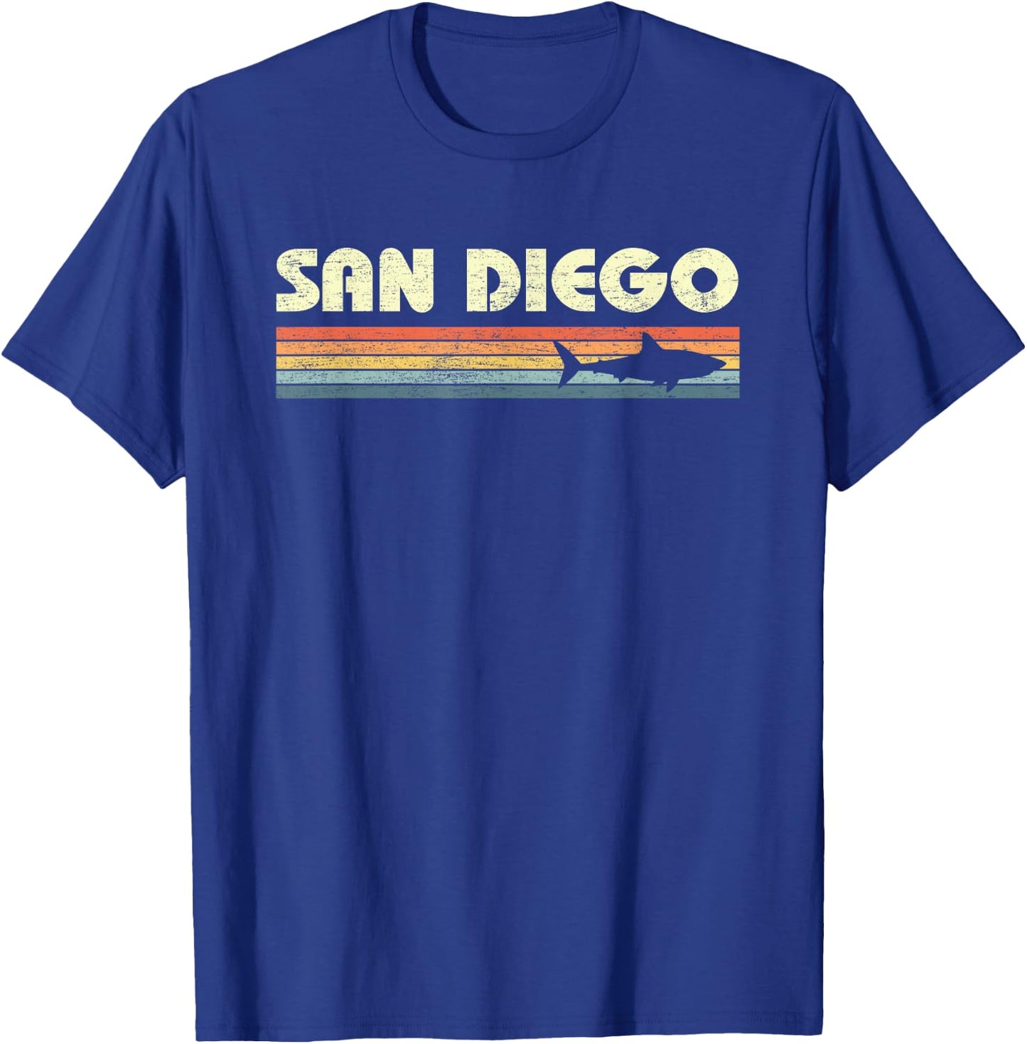 San Diego California Vintage Shark Souvenir Kids T-Shirt - T-Shirt | Royal