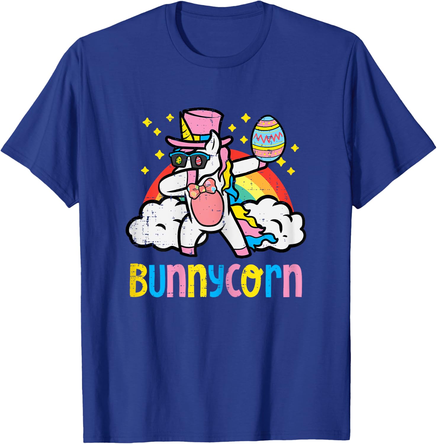 Bunnycorn Easter Unicorn Dab Dance Toddler Girls Kids Women T-Shirt - T-Shirt | Royal
