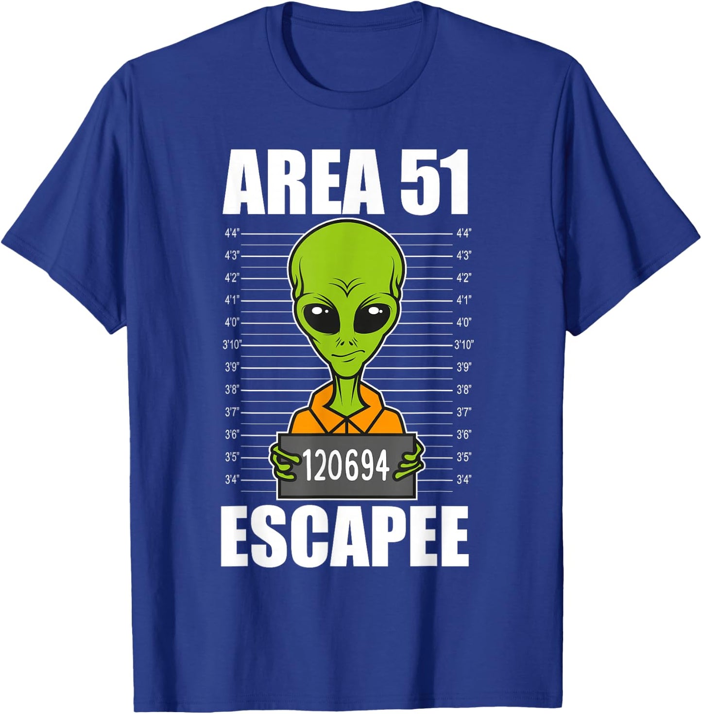 Storm Area 51 Alien Escapee from Area 51 - Alien Mugshot T-Shirt - T-Shirt | Royal