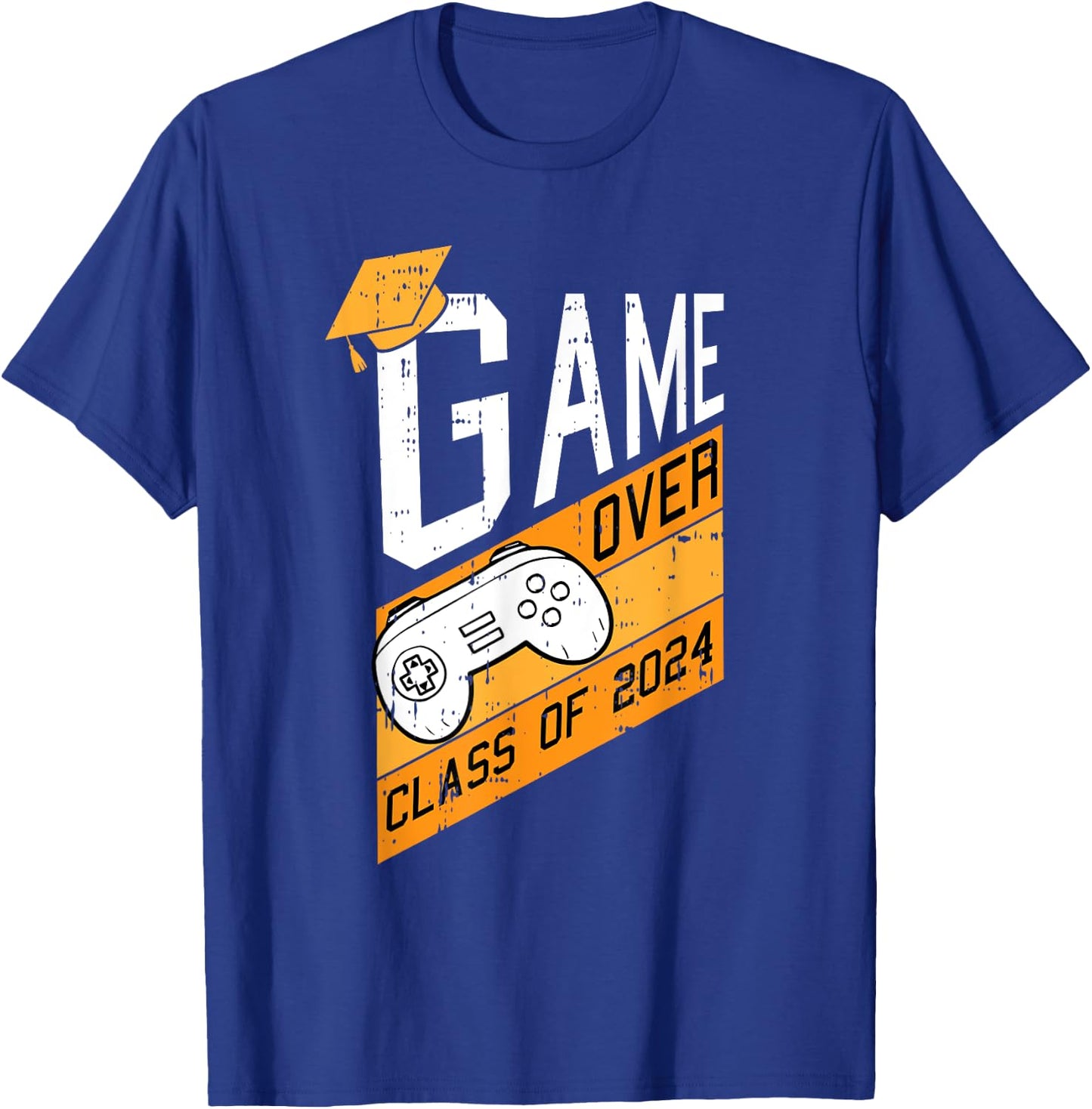 Game Over Class Of 2024 Graduation Graduate Gaming Gamer T-Shirt - T-Shirt | Royal